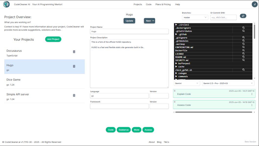 Project with github connection