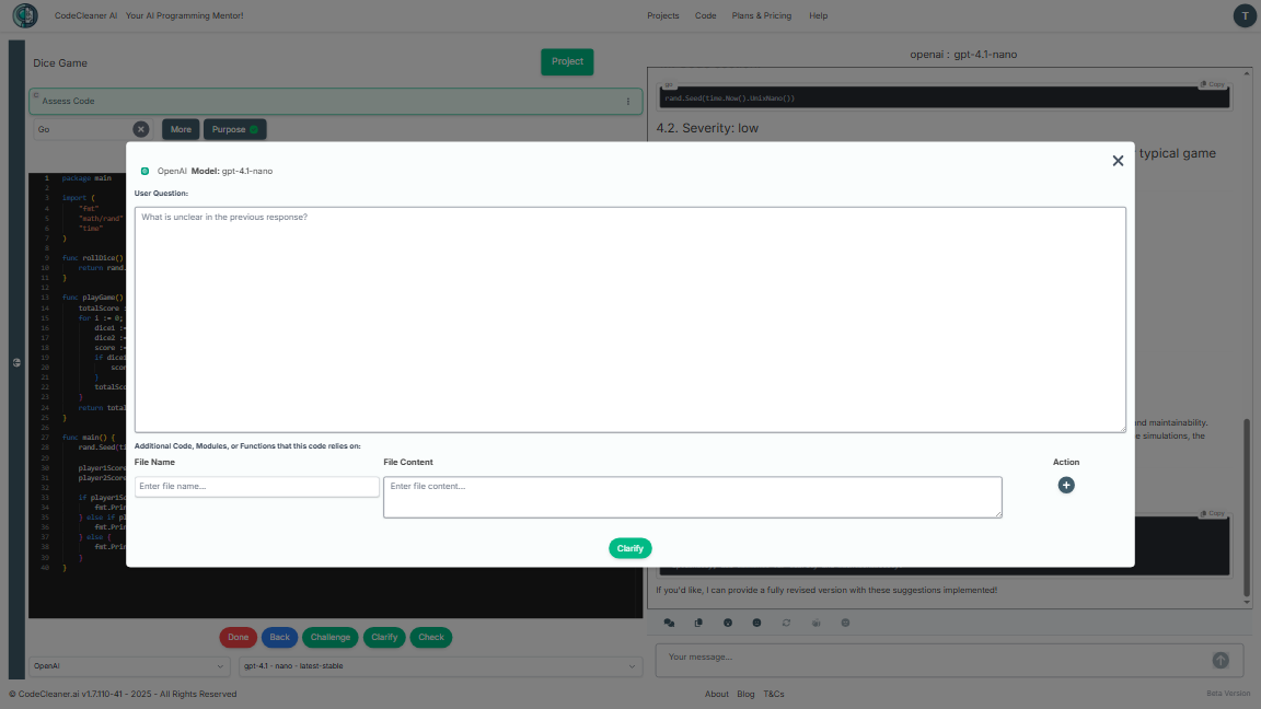 Followup action - Clarify